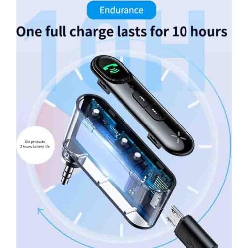 Car Bluetooth 5.0 Wireless Adapter 3.5MM Car Bluetooth Receiver USB To Jack Audio Music Mic Handsfree Adapter For Car Speaker