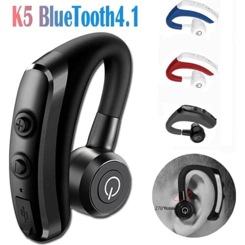 K5 Ear hook Wireless earphones music earphone waterproof Earbuds Sport Headphones Work on all smartphones IOS Bluetooth earphone