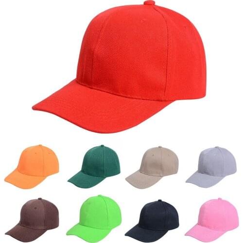2021 Unisex Caps Solid Candy Color Baseball Cap Summer Adjustable Sun Protection Caps Women Men Sun Hats Black White Hip-hop Hat