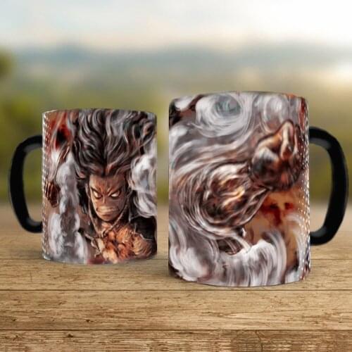 One Piece Super Luffy 11oz Ceramic Creative Color Changing New Year Coffee Mug Cup