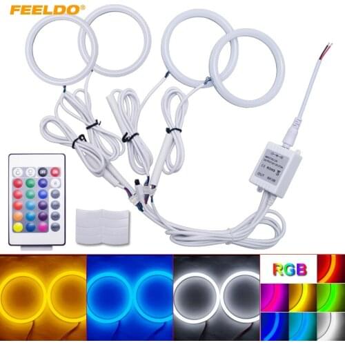 FEEELDO 1Set Car Xenon Cotton Angel Eyes Halo Ring Light DRL For Hyundai Sonata(06-07) Headlight
