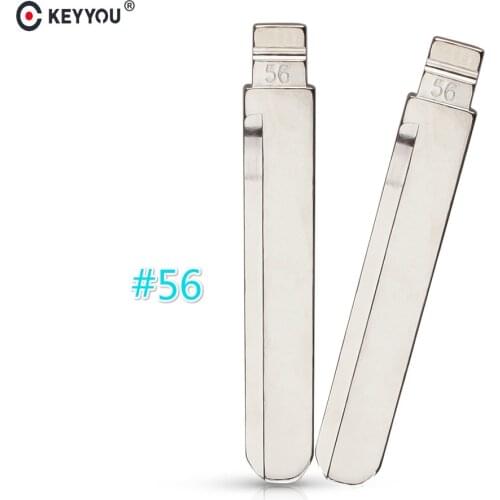 KEYYOU 10pcs/lot 56# Replacement Flip Remote Key Blade Car Key blank For BYD F3 Remote Key (Right Slot)