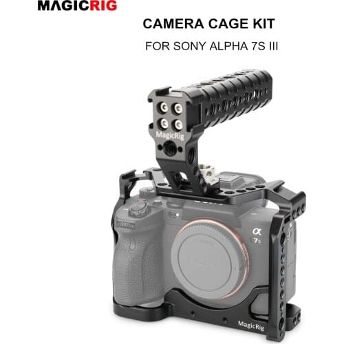MAGICRIG A7SIII DSLR Cage with Top Handle Arri Locating Handle for Sony Alpha 7S III / A7SIII / A7S3 /A7S III