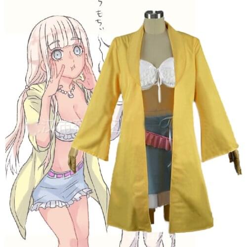 Danganronpa v3: killing harmony angie yonaga uniform anime halloween christmas yellow suit cosplay wig accessories