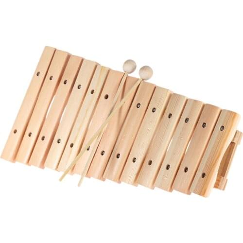 Glockenspiel Xylophone Musical Xylophone Piano Wooden Instrument for Children Kids Baby Music Educational Toys with 2 Mallets