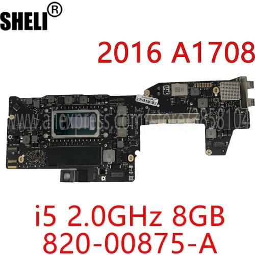 2016 A1708 Motherboard For MacBook Pro 13" A1708 Logic Board With I5 CPU 2.0Ghz 8GB 820-00875-A