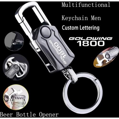 Motorcycle Key Chain Keychain Metal Multifunction Keyring For honda goldwing 1800 gl1800 GL1800 Accessories
