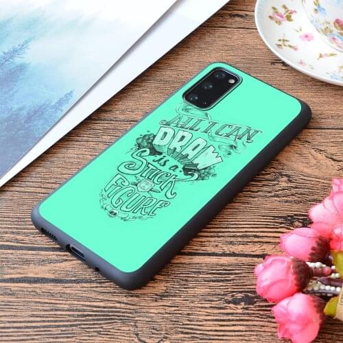 For Samsung Galaxy All I Can Draw Print Soft Matt Phone Case