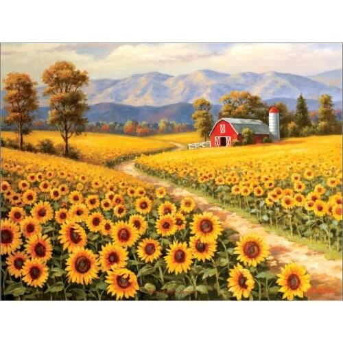 Counted Cross Stitch Kits Needlework Embrodery - Crafts 14 ct Aida Color DIY Arts Handmade Home Decor - Red River Sunflower Farm
