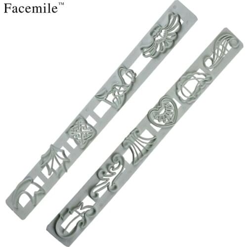 Valentines Day Wedding Heart Fondant Gift Frill Edge Sugarcraft Embossing Die lace Cutting Mold Gift Pastry Decoration Tools