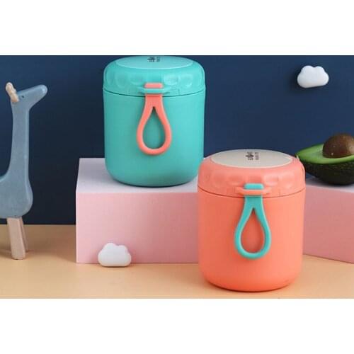 430ML Portable Single wall Stainless Steel Containers Food Thermos for Kids Thermos Lunch Box Food Soup Leakproof Lunchbox