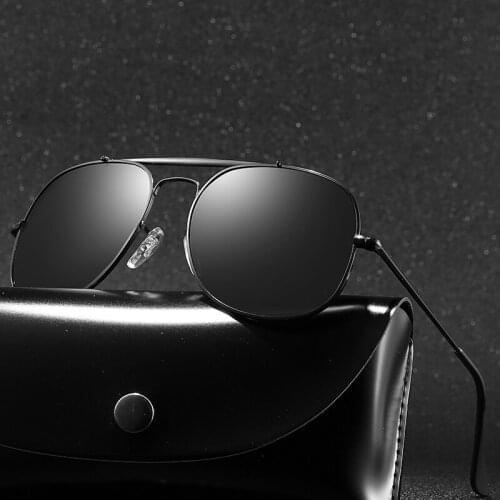 With Case Polaroid Sunglasses Square Vintage Sun Glasses Brand Designer Sunglases Polarized Sunglasses Feminino for Women Men