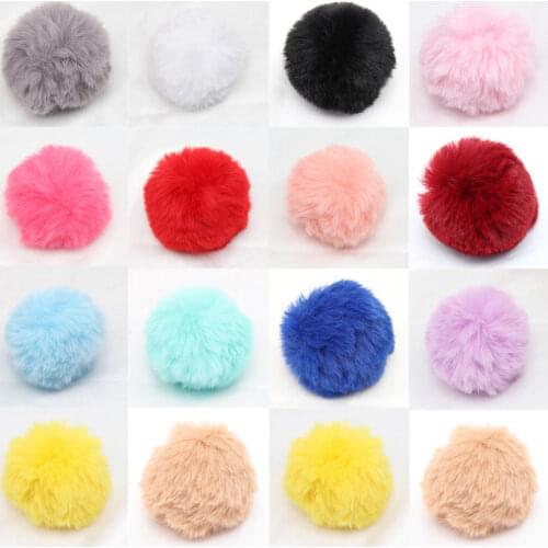 JOJO BOWS 75mm 5pcs Pompom Hairball DIY Craft Supplies Soft Solid Ball Apparel Home Decoration Hair Accessories Hanging Ornament
