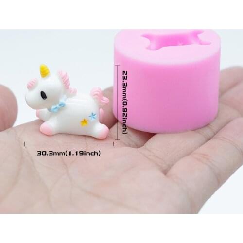 YF288 unicorn Silicone Mold- Cake Decorating Miniaturesweet Chocolate Fondant Resin Pendant Jewelry Charm