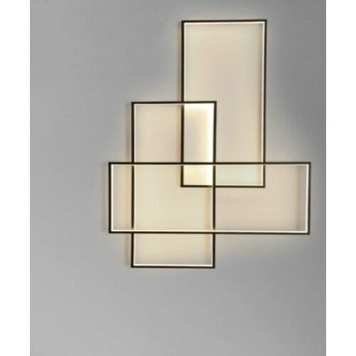 Modern Style Aluminum Simple Geometry Wall Lamps Living Room Design Lighting Bedroom Stairs Light on The Wall Indoor Lighting