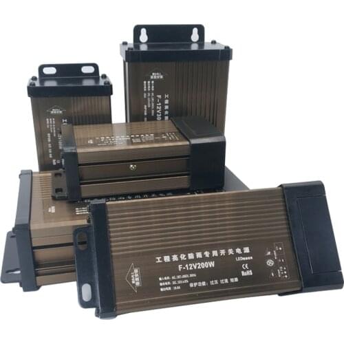 LED Driver 12 24 V Power Supply Adapter Lighting Transformers DC 12V 24V Power 5A 8A 10A 15A 20A Power Supply Outdoor Rainproof