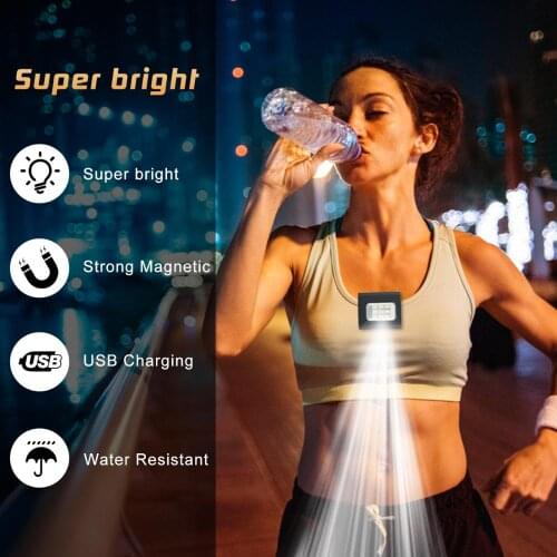 Reflective Running Gear Light USB Rechargeable LED Clip on with Runners and Joggers