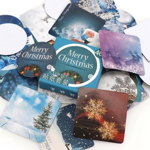 Merry Christmas Stationery Stickers Decorative Mobile Stickers Scrapbooking DIY Craft Stickers Hand Made Labels Adhesive Gifts