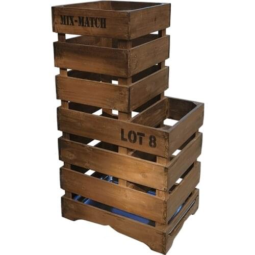 Farmhouse handmade vintage wood umbrella holder