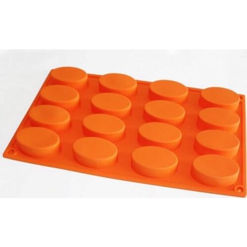 16 Oval Cavities Guest Soap Chocolate Candy Maker Silicone Mold 2.2x1.3x0.7inch/cavity