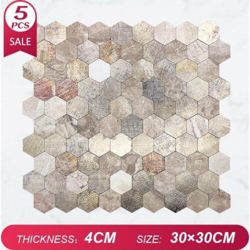 1/5PCS Wallpaper for Walls Home Decor Paper Stickers Kitchen Bathroom Living Room Waterproof Self-adhesive Metal/Marble /PVC