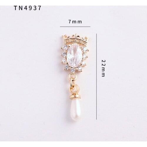 5pcs TN4937 Alloy Zircon tassel Nail Art Crystals nail jewelry Rhinestone nails accessories supplies nail art decorations charms