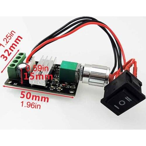 6V 12V 24V 28V 3A DC Motor Speed Controller PWM Speed Adjustable Forward Reverse Switch DC Motor Speed-control Switch Wholesale