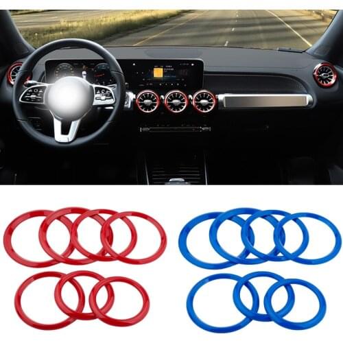 7pcs Car Air Condition Air Vent Outlet Ring Trim Cover For Mercedes Benz A W177 B W247 GLB X247 CLA C118 GLA H247 2020