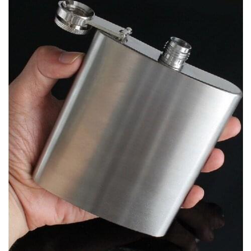 7oz Stainless Liquor flagon Retro Rum Whiskey Alcohol Pocket Flask with Funnel