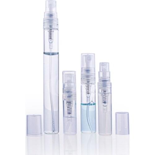 900Pcs/lot 2ml 3ml 5ml 10ml Spray Bottle Empty Clear Glass Refillable Portable Perfume Fine Mist Atomizer Sprayer Tube Cosmetic