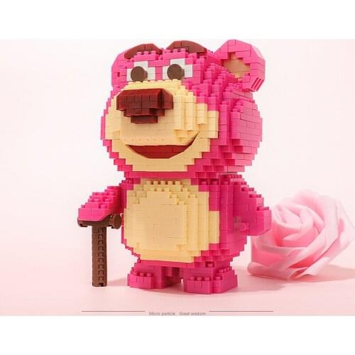 America classic cartoon figures building bricks Bear micro diamond block Model bricks educational toys for gifts