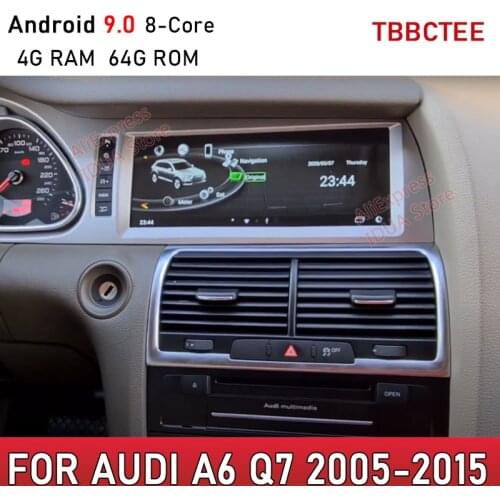 Android 9.0 4G 64G For Audi A6 Q7 2005~2015 MMI 2G 3G Car Multimedia Player GPS Navigation Radio stereo touch screen WiFi
