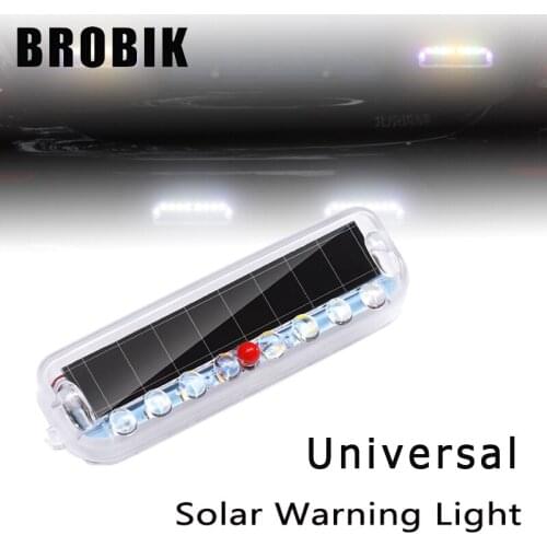 Car Motorcycle Strobe Light Free Wiring Solar Strobe Light Anti-collision Light Warning Light Modified Tail Light