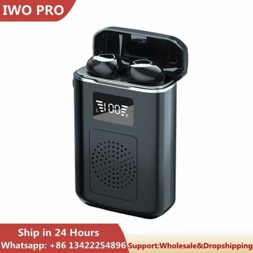 IWO PRO New M6 TWS Wireless Headphones Bluetooth 5.1 Stereo Headset In-ear Earbuds Dual Battery 4000 MAH Sports HIFI LED Speaker