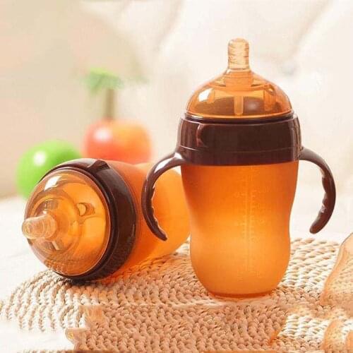 Baby Breastmilk Bottle Wide Neck Soft Silicone Feeding Weaning Milk Container Children Mamadeira Nipple Bottle Newborn Feeding