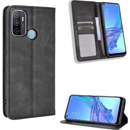 For OPPO A53 A53S A33 A32 2020 Case Luxury Flip PU Leather Wallet Magnetic Adsorption Case For Oppo A 53 53S 33 32 Phone Bags