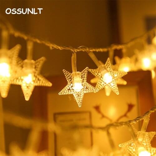 6M 40 Leds Star String Lights 2022 Navidad Decoration Lighting Led Battery Room Decoration Accessories Wedding Christmas Decor
