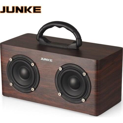 Wooden Stereo Bluetooth Speaker Portable HiFi Multi-Functional Outdoor Home Hip-Hop Street Dance Double Speakers Audio Subwoofer