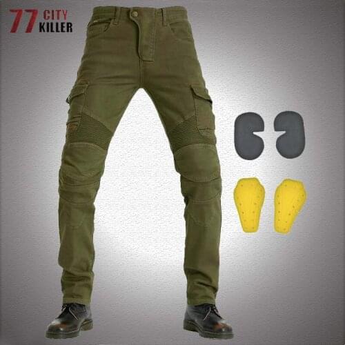 Motorcycle Denim Pants Men Free Protective Gear Classic Elasticity Moto Jeans Men Multi-pocket Motocross Pant Motorbike Trousers