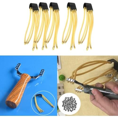 5x Elastic Rubber Band 6 Strips Group Sling Shot Catapult Bungee Band