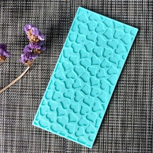 F5686 PRZY Heart-shaped embossed soap mat silicone soap mold handmade soap Fondant cake decoration DIY aroma mould soap making