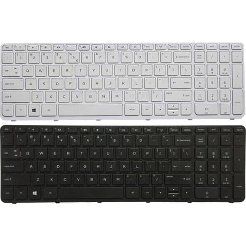 US laptop Keyboard FOR HP pavilion 15-N 15-E 15E 15N 15T 15 t -N 15-N000 N100 N200 15-E000 15-E100 white/black with frame