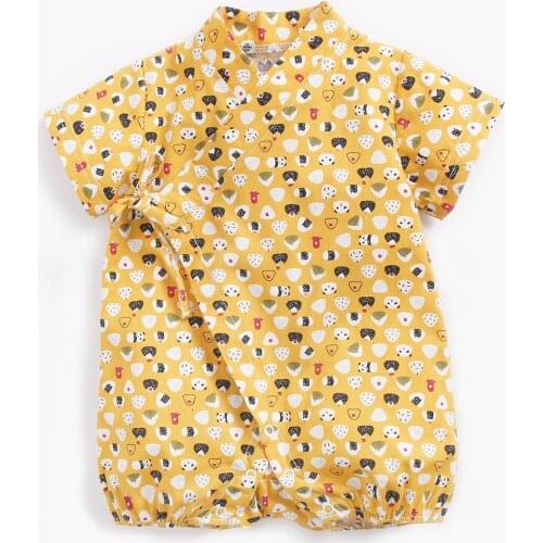 0-3T Newborn Kid Baby Boys Girls Clothes Short Sleeve Animals Print Romper Cute Sweet Jumpsuit Cotton New bron Outfit
