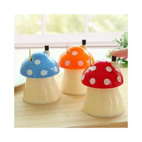 Creative lovely press automatic mushroom toothpick box home restaurant toothpick bottle household toothpicks extinguishers