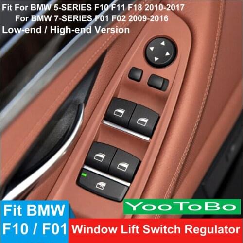 Car Interior Driver Passenger Side Window Lift Switch Button Regulator Cover Trim For BMW 5 / 7 Series F10 F11 F18 F01 F02 520