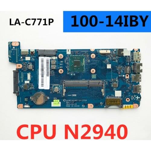 LA-C771P Motherboard for lenovo 100-14iby, low voltage memory, ddr3l and pc3l, with cpu n2940