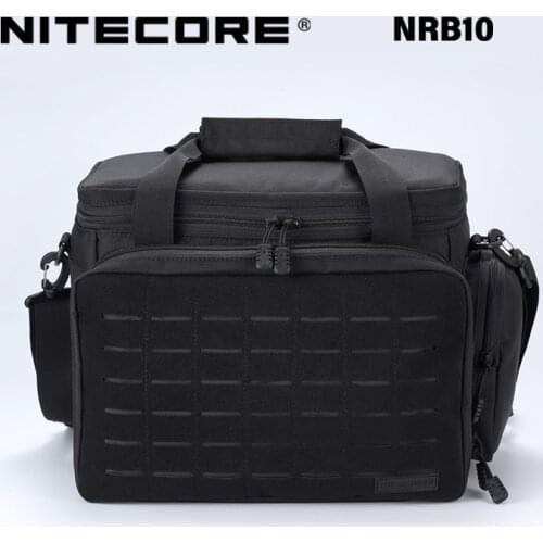 NITECORE NRB10 20L Capacity Black Range Bag Tools Work Outdoor Search Rescue Trips Dirt Water Resistant Coating Shoulder Handbag