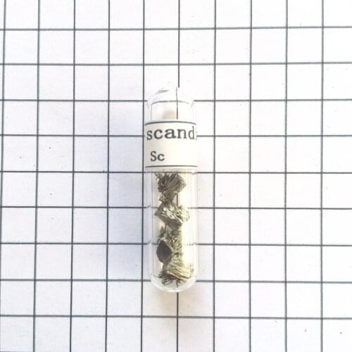 Scandium Pure Metal Turnings Reference Sample in sealed vial 1 gram