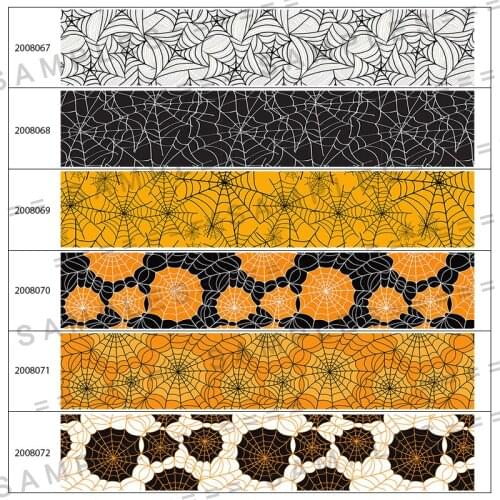 Spider Web All Saints' Day 5 Yards 25mm/38mm/50mm/75mm Grosgrain/Satin Ribbon DIY Sewing Accessory Gift Wrap 200806 200807