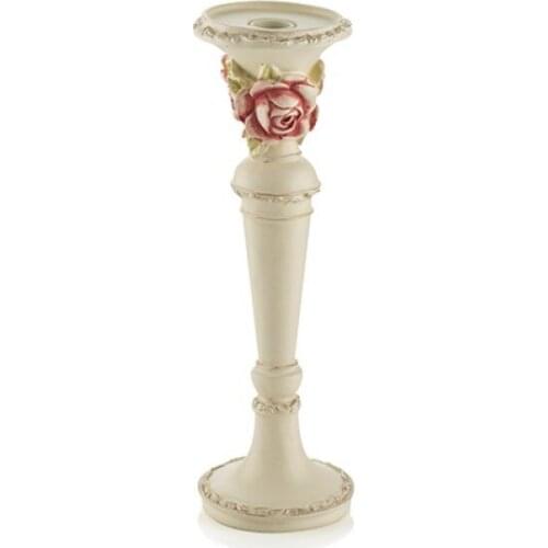 Porio Cream Color Pink Rose Big size Candle holder 35x10